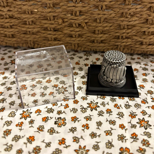 Pewter sewing thimble - pewter,